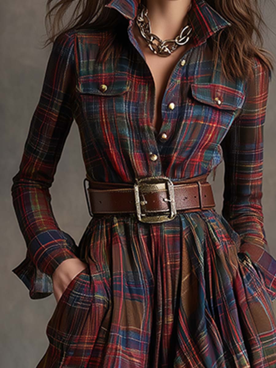 Giulietta™ | Maxi Check Shirt Dress