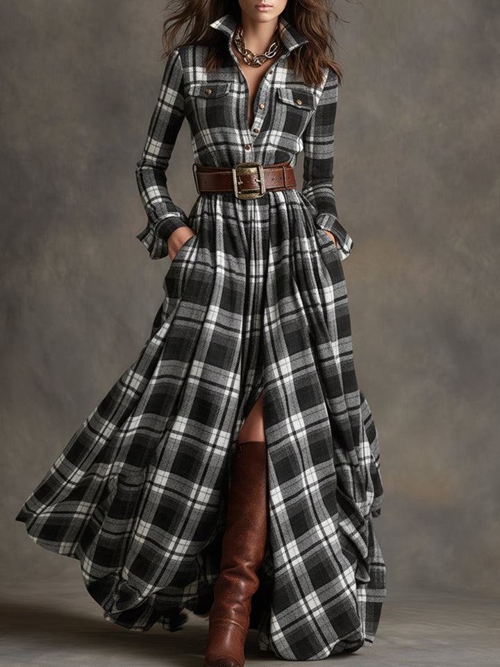 Giulietta™ | Maxi Check Shirt Dress