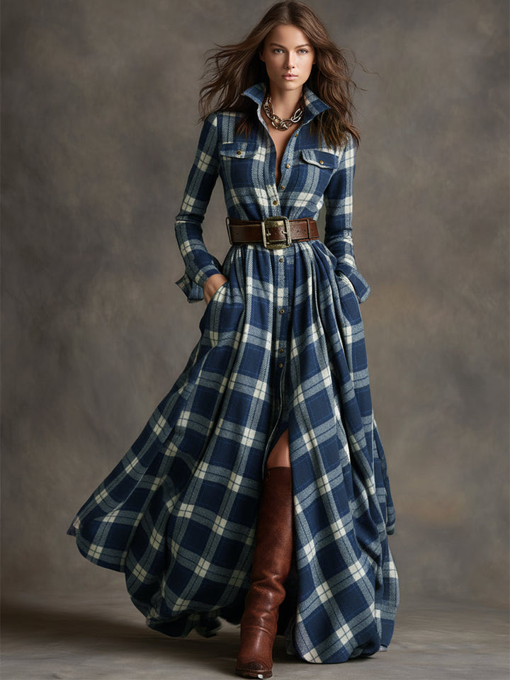 Giulietta™ | Maxi Check Shirt Dress