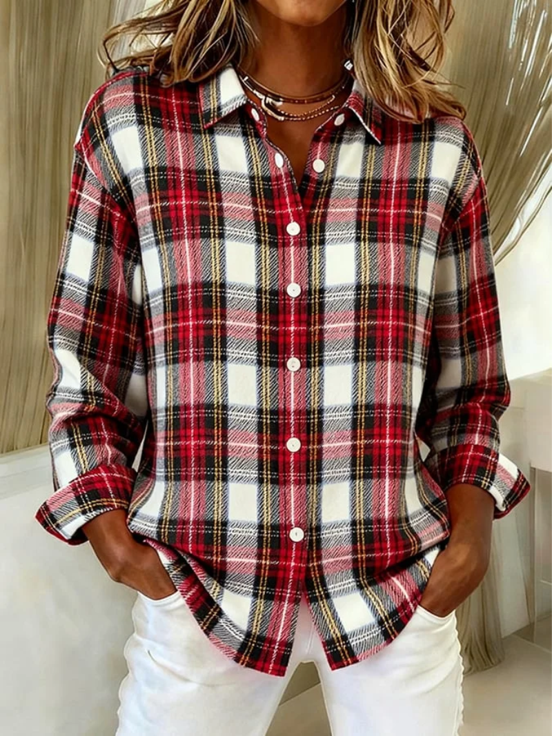 Mira – Classic Checked Blouse