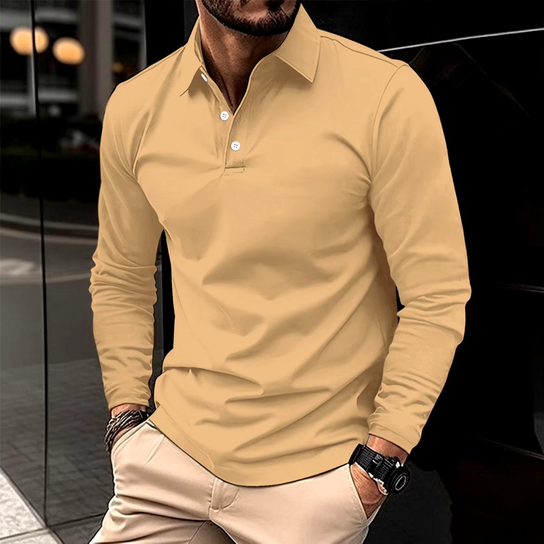 Liam | Modern Fit Long-Sleeve Polo