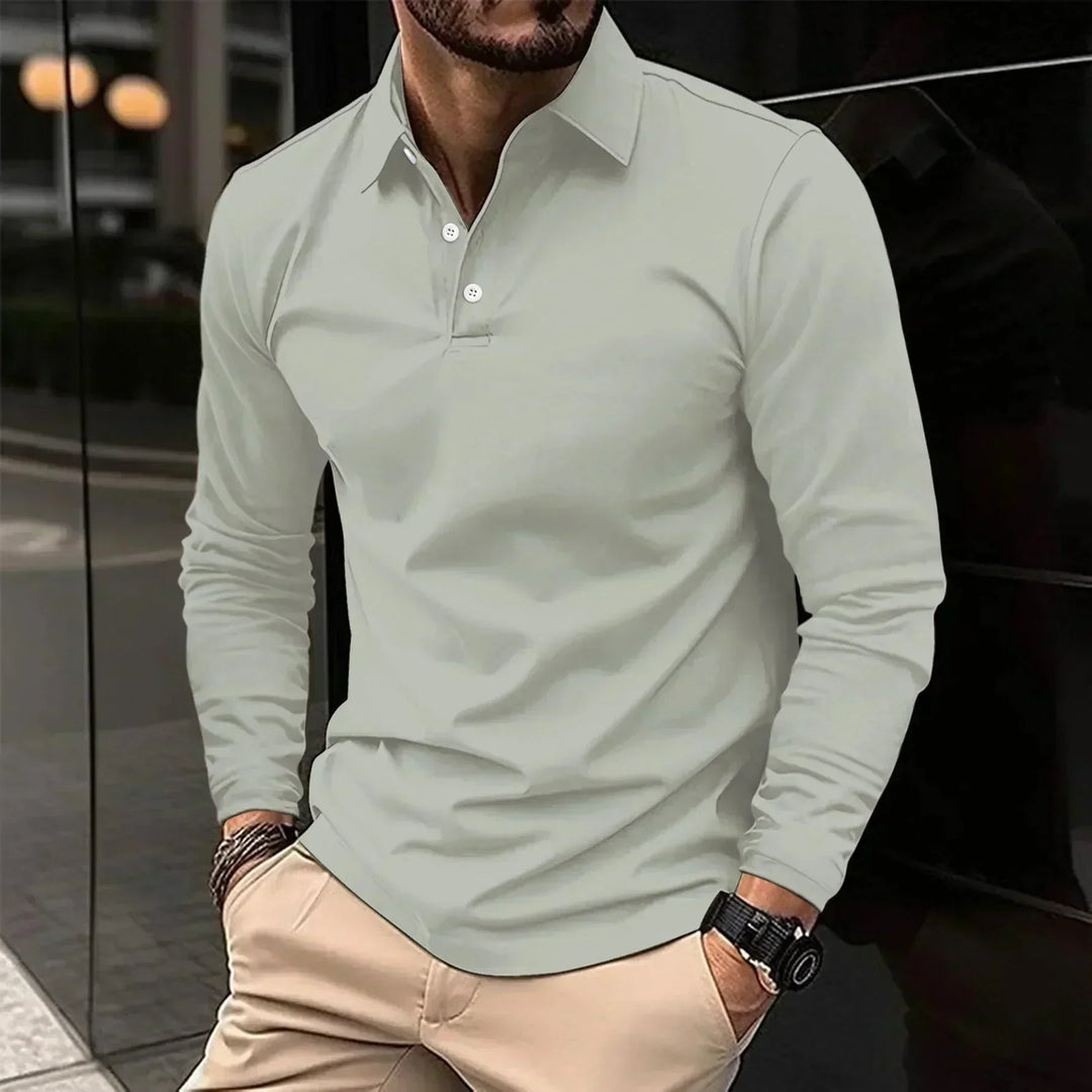 Liam | Modern Fit Long-Sleeve Polo