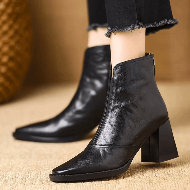 Claudia™ | Luxury Ankle Boots with Mid Heel