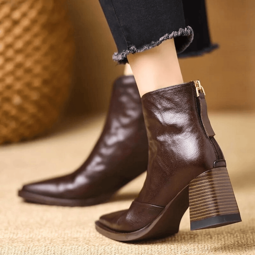 Claudia™ | Luxury Ankle Boots with Mid Heel